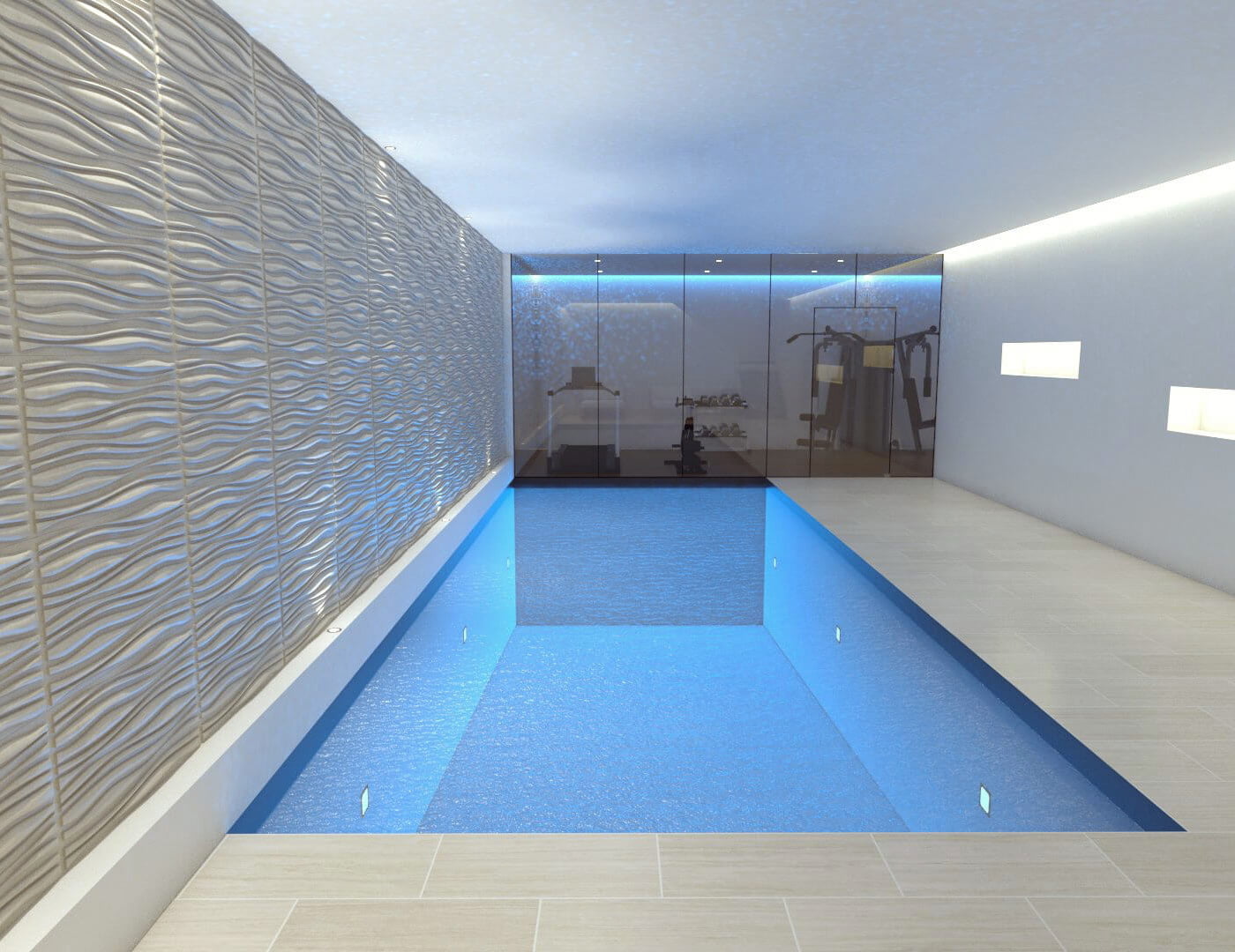  Basement  Swimming  Pool  Steam Room Spa Construction