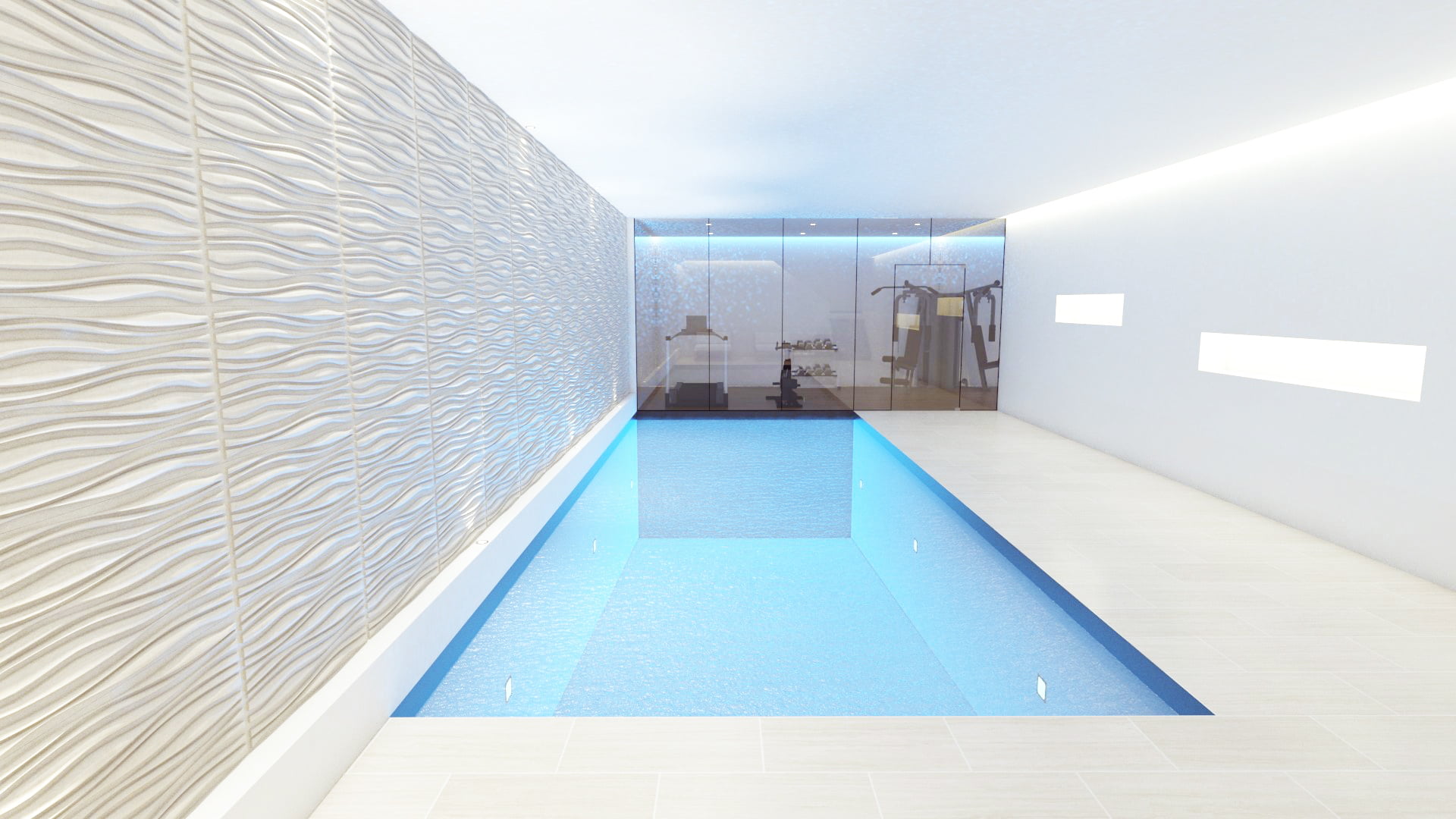 swimming pool in basement