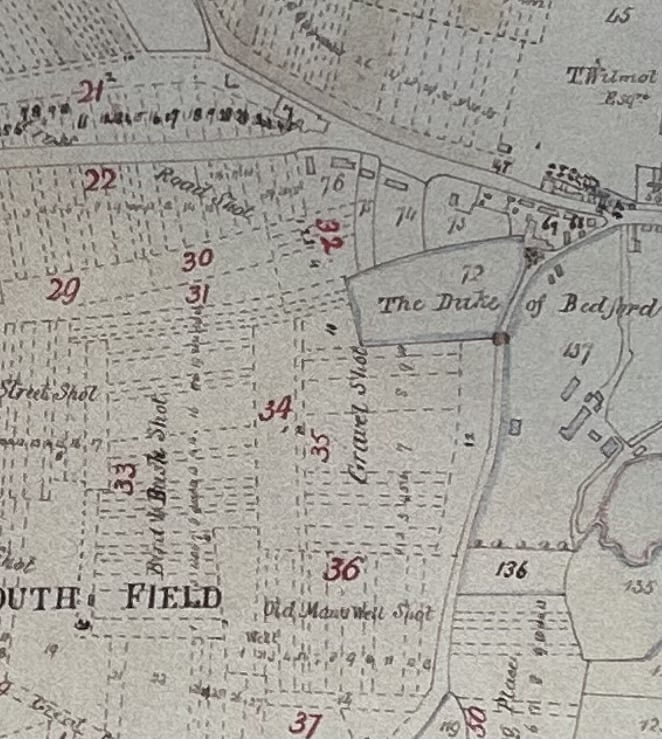 xtract from John Corris' Map of 1787 