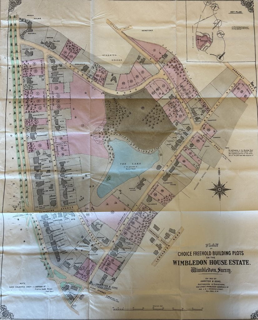 Hampton & Son Map of The Wimbledon House Estate