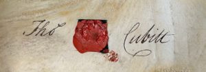 Thomas Cubitt's earliest known Signature