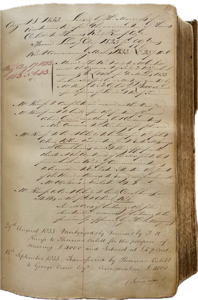 Belgrave Square lease book