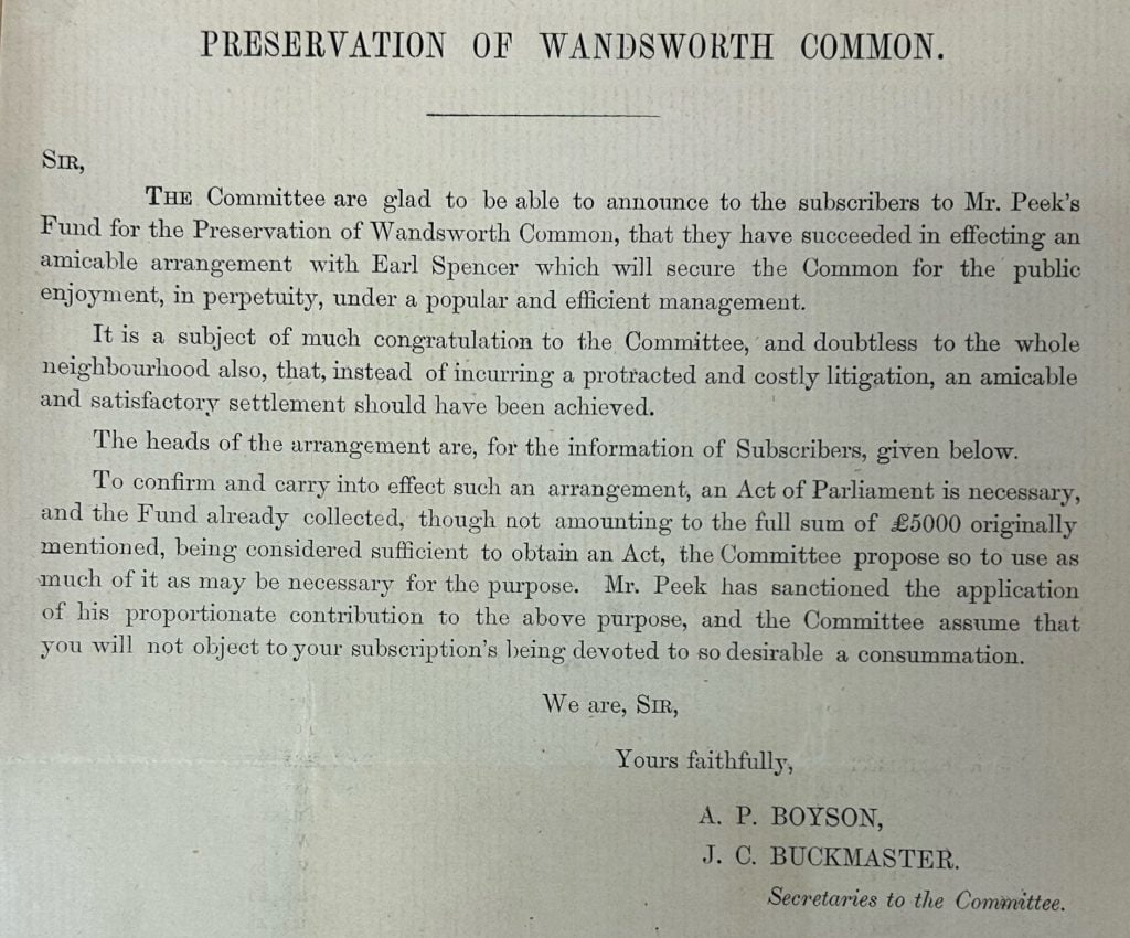 Development of Wandsworth Common resolved